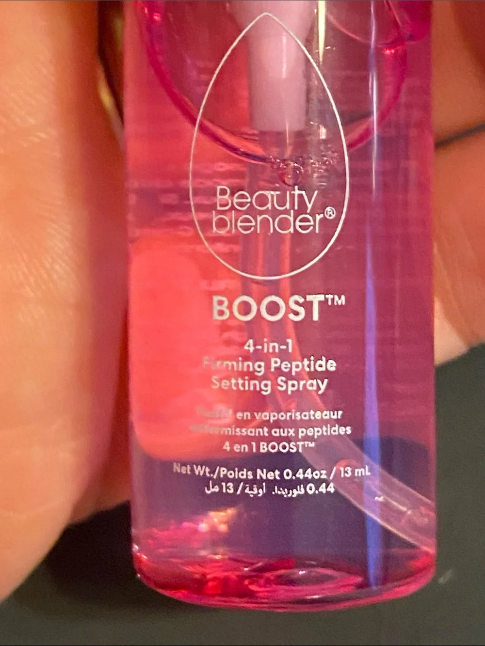 beautyblender BOOST 4-in-1 Firming Peptide Setting Spray - Pink